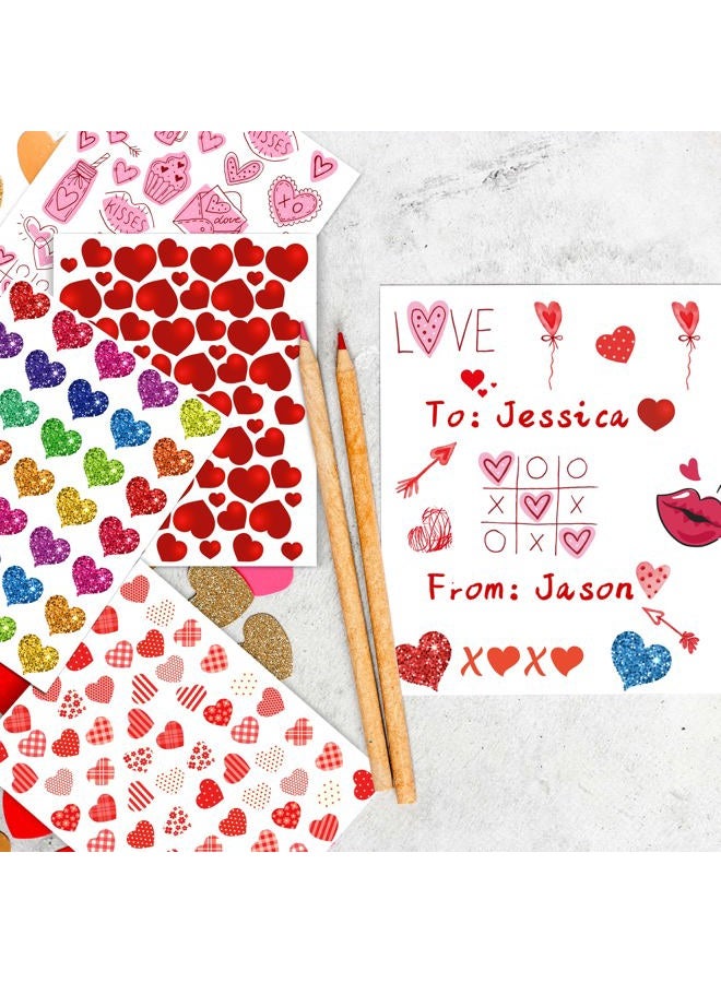 LINAYE Valentines Heart Stickers for Kids - 72 Sheets - Image 4