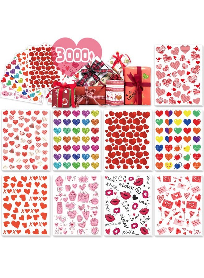 LINAYE Valentines Heart Stickers for Kids - 72 Sheets - Image 1