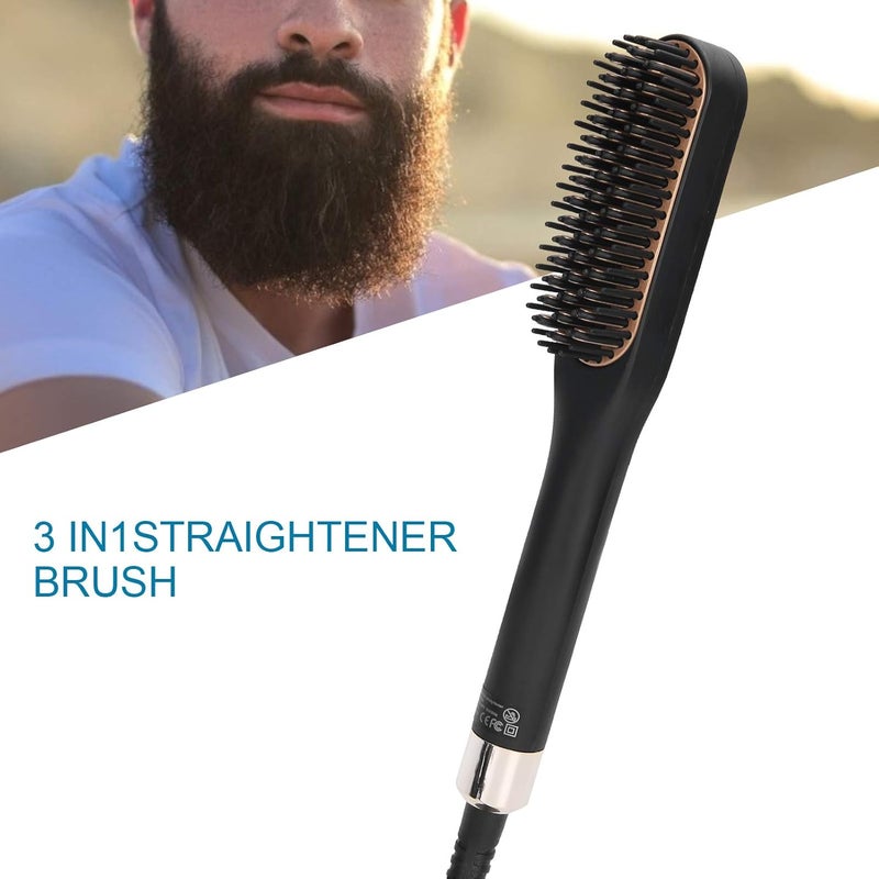 woobles Mini Beard Straightener, Electric Hot Comb Brush, Heated Hair and Beard Straightening Comb (US)- - Image 2