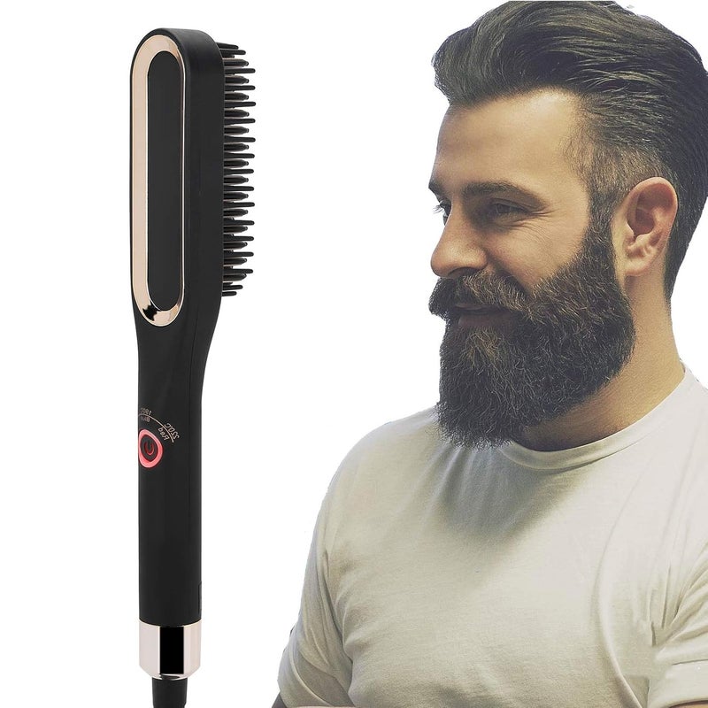 woobles Mini Beard Straightener, Electric Hot Comb Brush, Heated Hair and Beard Straightening Comb (US)- - Image 1