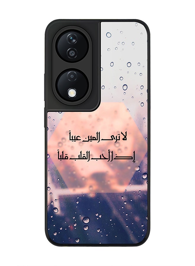 Stylizedd Rugged Black Edge Case for Honor X7b, Slim fit Soft Case Flexible Rubber Edges Anti Drop TPU Gel Thin Cover -  When The Heart Loves - Image 1