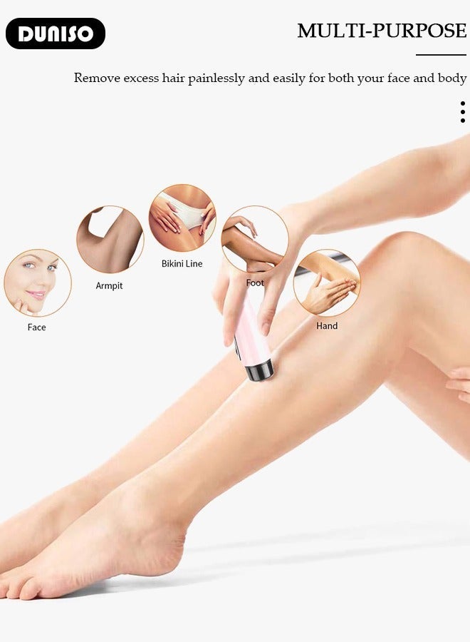 DUNISO Electric Shaver Razor for Women, Women's Painless Face Hair Remover Epilator Machine, Battery-powered, Waterproof Hair remover, Lipstick Shape for Bikini Upper Lip Areas, Chin, Eyebrow, Neck, Leg Shaver Trimmer - Image 3