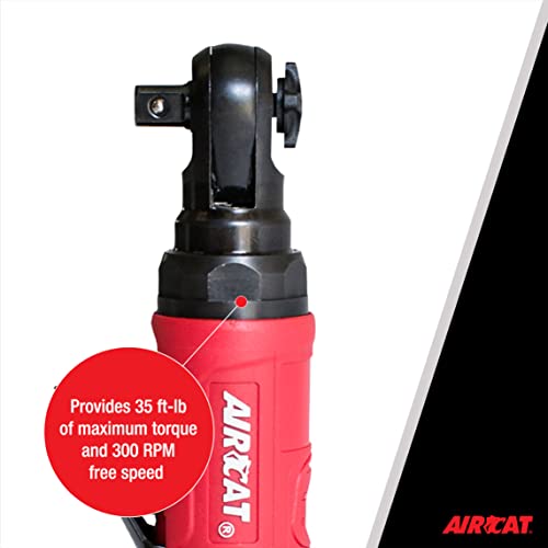 AIRCAT Pneumatic Tools 807: Mini Palm Ratchet 300 RPM, 35 ft-lbs Maximum Torque - 3/8-Inch - Image 4