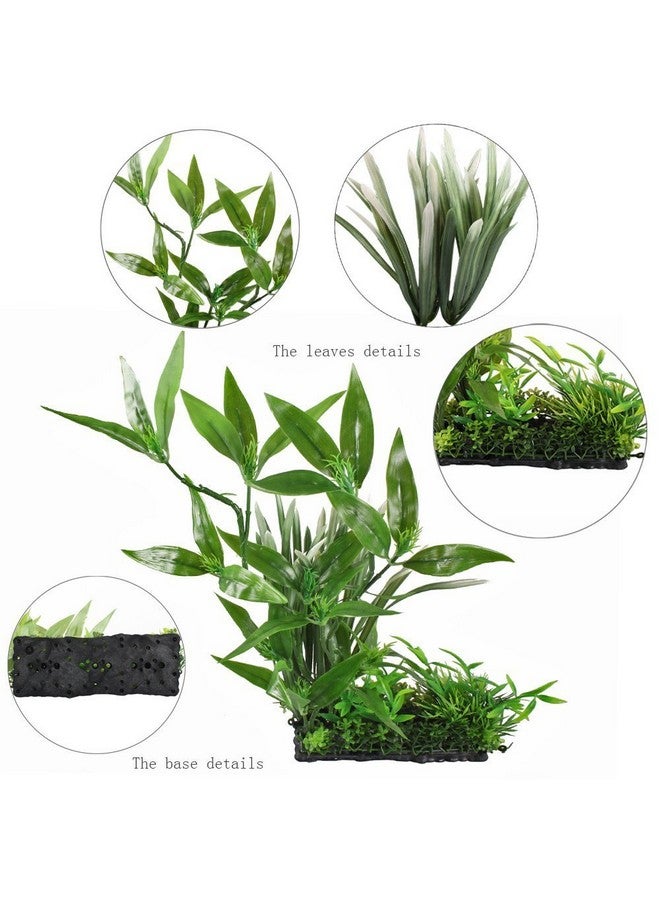 CNZ Aquarium Decor Fish Tank Decoration Ornament Artificial Plastic Plant Green 13" Tall - Image 2