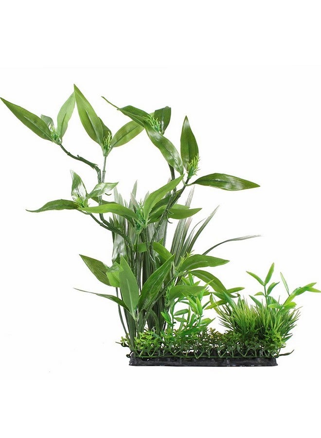 CNZ Aquarium Decor Fish Tank Decoration Ornament Artificial Plastic Plant Green 13" Tall - Image 1