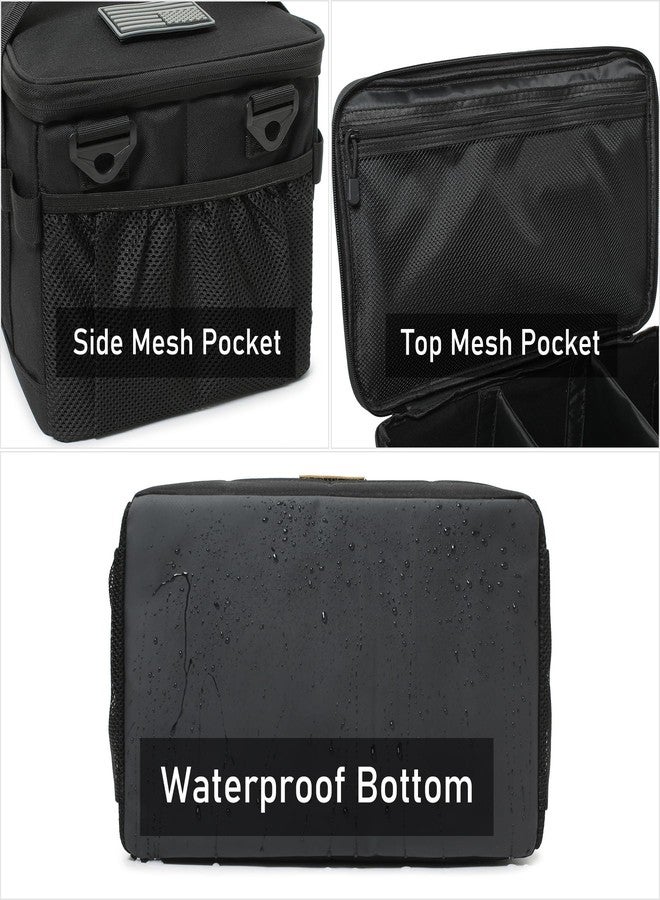 Lemubeane Tactical Camping Storage Bag 18L Tactical Utility Tote Bag Camping Cookware Organizer Trunk Organizer (Black) - Image 3