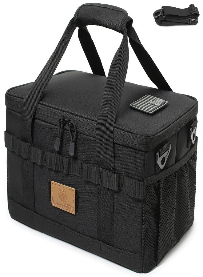 Lemubeane Tactical Camping Storage Bag 18L Tactical Utility Tote Bag Camping Cookware Organizer Trunk Organizer (Black) - Image 1