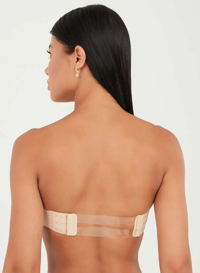 Styli Strapless Non-Wired Push-up Bra with Interchangeable Back Straps