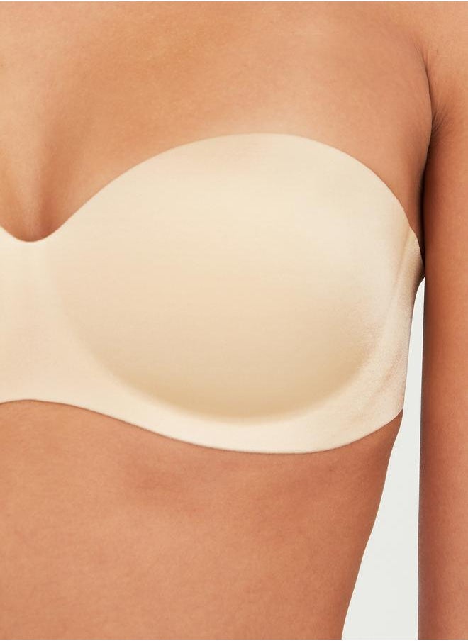 Styli - Strapless Non-Wired Push-up Bra with Interchangeable Back Straps - Image 1