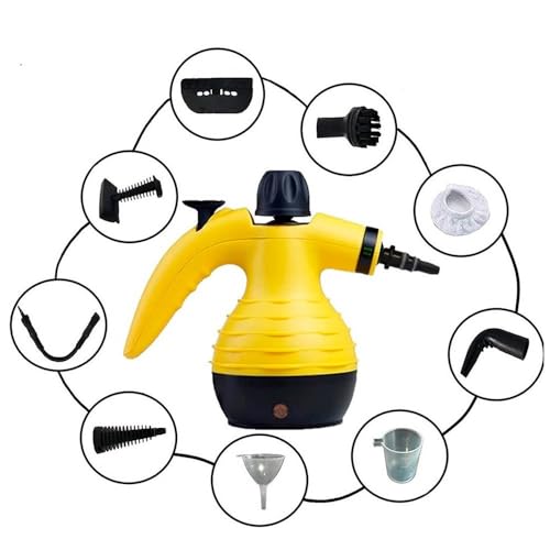 FOLIAM Handheld Steam Cleaner, Multipurpose Portable Upholstery Steamer with Safety Lock and 9 Accessory Kit for Carpet, Couch, Clothes, Mattress, Car Seats, Kitchen, Floor Steamer Cleaning - Image 2