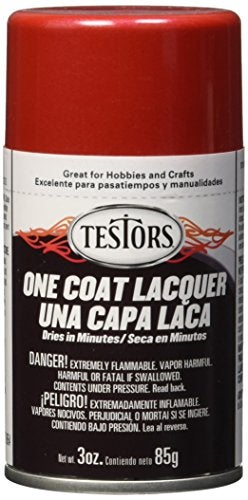 Testors Aerosol Lacquer Paint 3oz-Revving Red (TLACQUER-1837) - Image 1