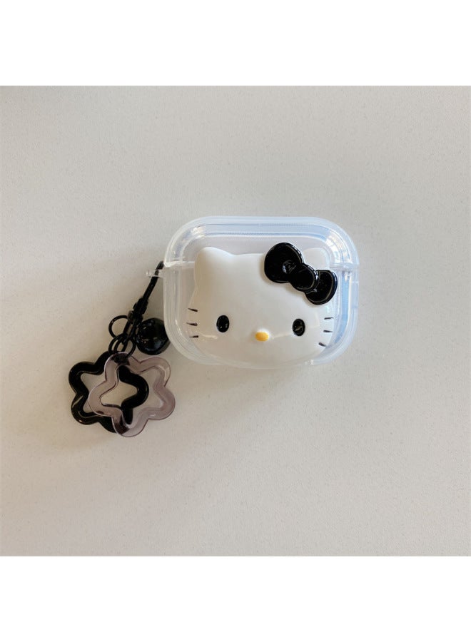 Neutral Cute Kt Cat For Airpods Pro2 Protective Case Cartoon 2 Generation Three Generation Apple Bluetooth Headset Case Female - Image 1