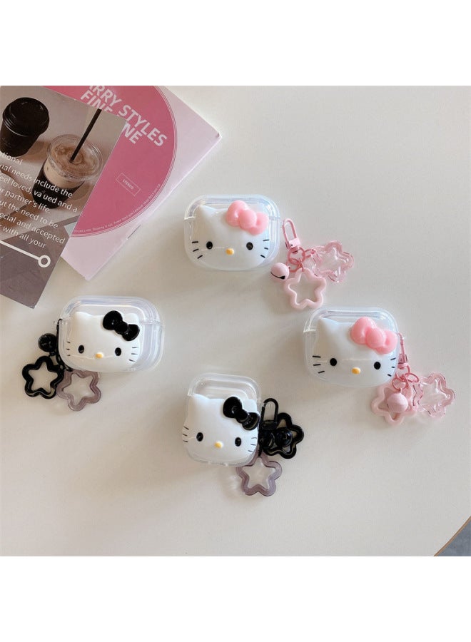 Neutral Cute Kt Cat For Airpods Pro2 Protective Case Cartoon 2 Generation Three Generation Apple Bluetooth Headset Case Female - Image 2