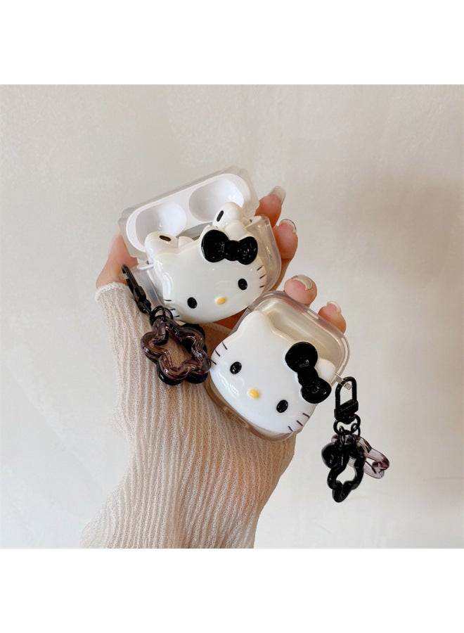 Neutral Cute Kt Cat For Airpods Pro2 Protective Case Cartoon 2 Generation Three Generation Apple Bluetooth Headset Case Female - Image 4