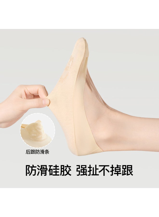 Secretworld Women's Tights, Summer Thin Pure Cotton Non-slip Invisible Shallow Mouth Heel High Heels Socks, New Ice Silk Style - Image 2