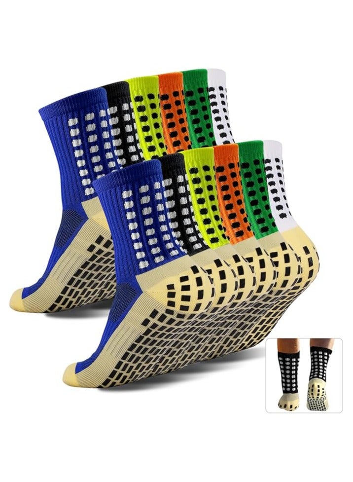 Generic 6 Pairs Grip Socks Men Soccer Socks Football Socks Basketball Socks Anti Slip Non Slip Socks  - Image 1