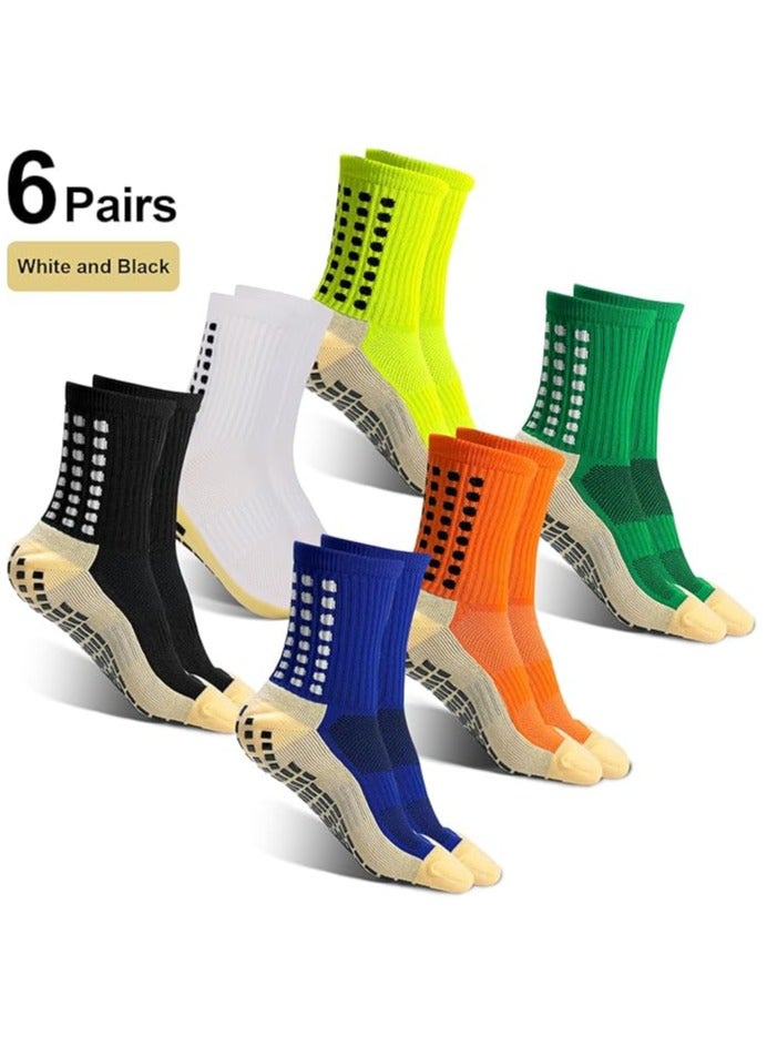 Generic 6 Pairs Grip Socks Men Soccer Socks Football Socks Basketball Socks Anti Slip Non Slip Socks  - Image 2