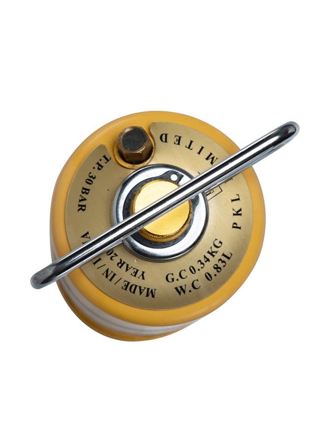 AL SANIDI Gas cylinder for trips , Trips stove, Yellow, capacity 0.34 Kg  - Image 3