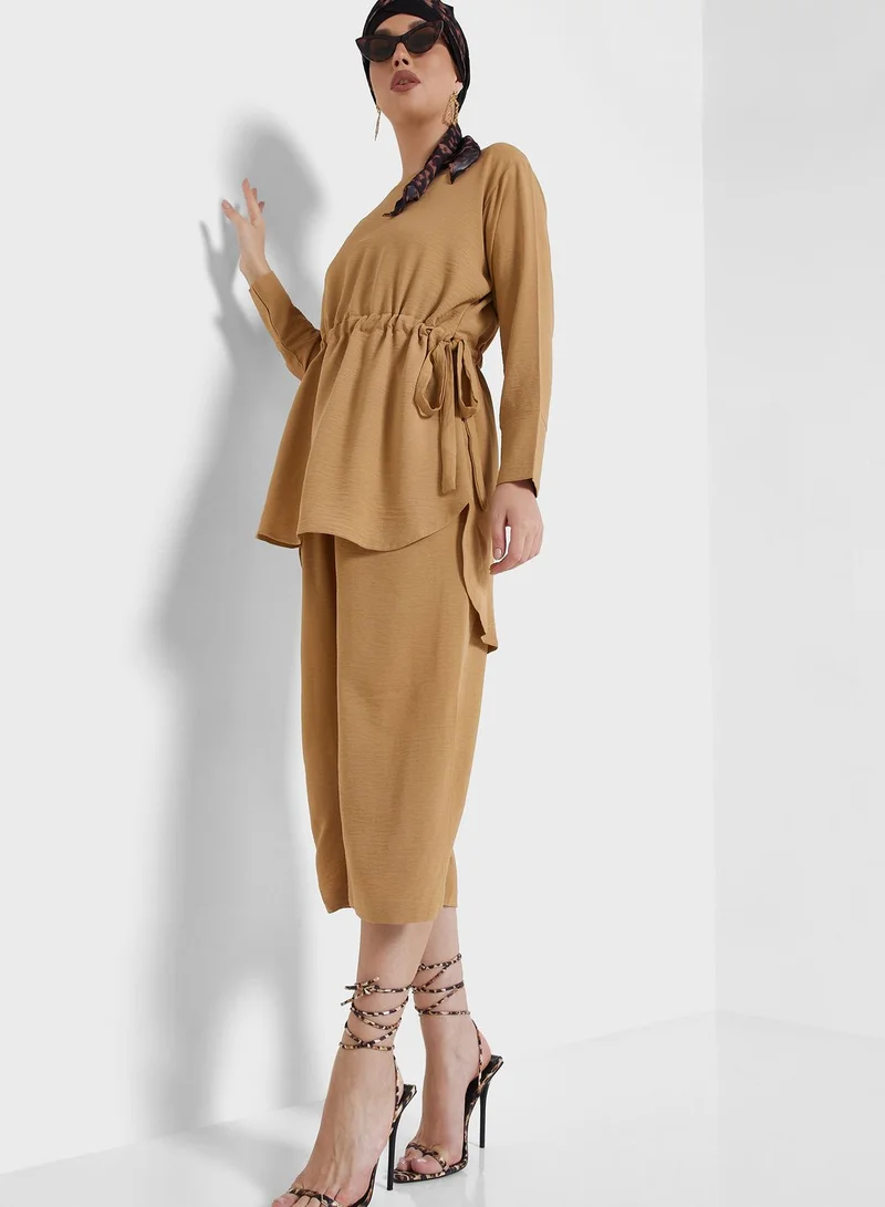 Khizana Drawstring Detail Tunic & Pant Set