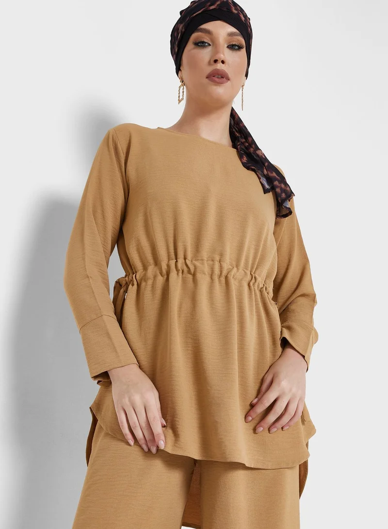 Khizana Drawstring Detail Tunic & Pant Set