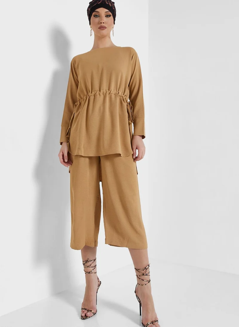 Khizana Drawstring Detail Tunic & Pant Set