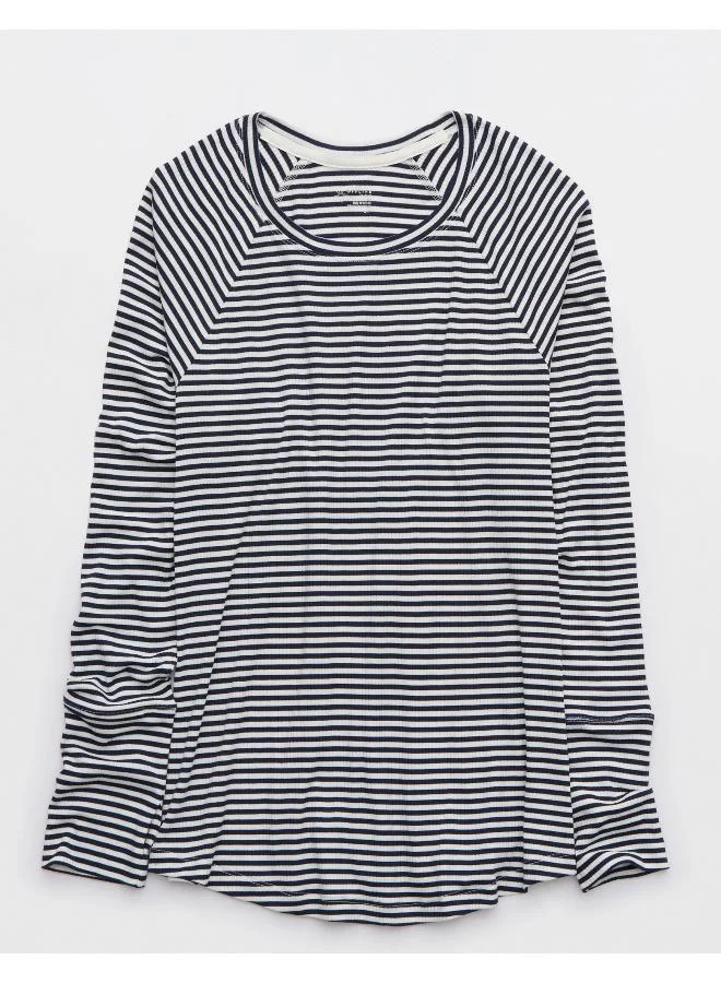 Aerie Strappy Crew Neck T-Shirt