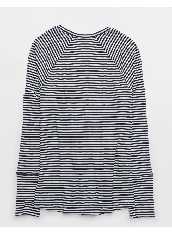 Aerie Strappy Crew Neck T-Shirt