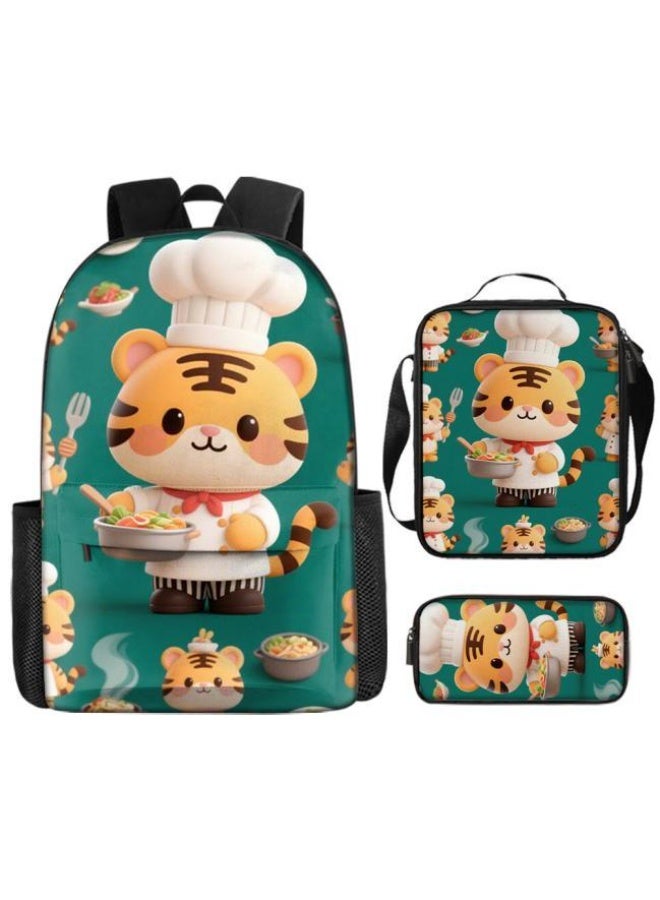 [Super new special offer] Cartoon theme bag three-piece set | double-shoulder + hand-held + storage pen bag | gift self-use good-looking - 762  - Image 2