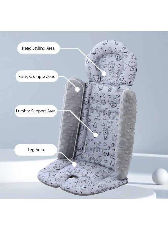 oldlaiben Baby Stroller Cushion, Infant Reversible Cotton Cushion, Universal Thickened Stroller Pad, Body Support for Newborn, Soft Stroller Cushion, For Strollers, Mother and Baby care vehicles, Swings and Rocking chairs, High chairs, Recliners（Blue）  - Image 3
