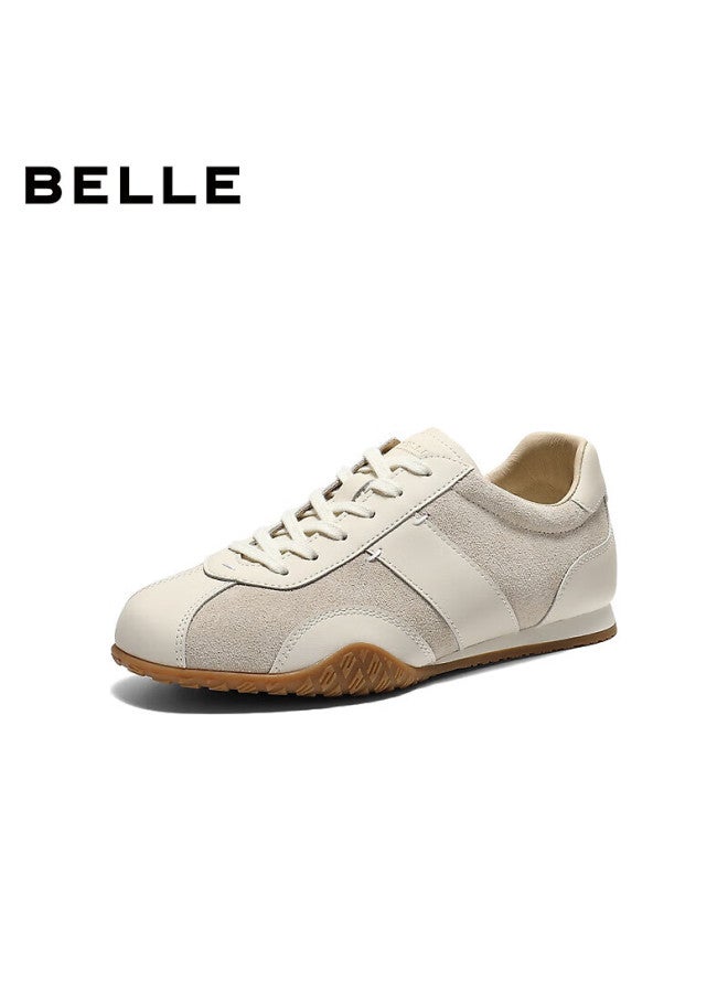 Belle Patchwork Derby Shoes Women Spring New Melard Retro Shoes Jd014am6 Apricot Size 36 - Image 1