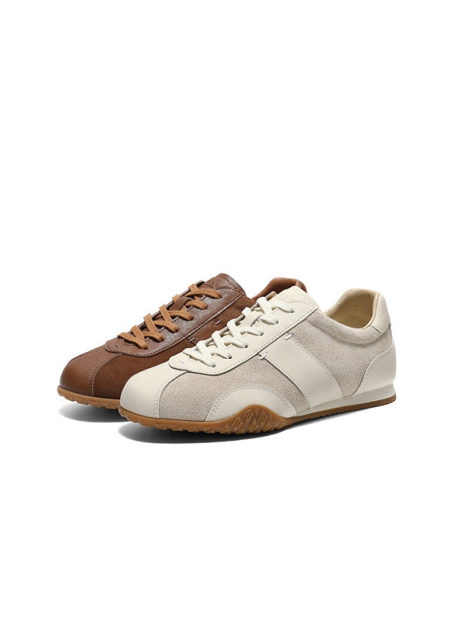 Belle Patchwork Derby Shoes Women Spring New Melard Retro Shoes Jd014am6 Apricot Size 36 - Image 5