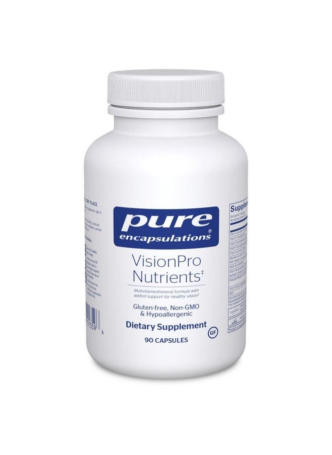 Pure Encapsulations - Visionpro Nutrients ; Hypoallergenic Multivitamin/Mineral Complex For Maintaining Healthy Vision ; 90 Capsules - Image 1