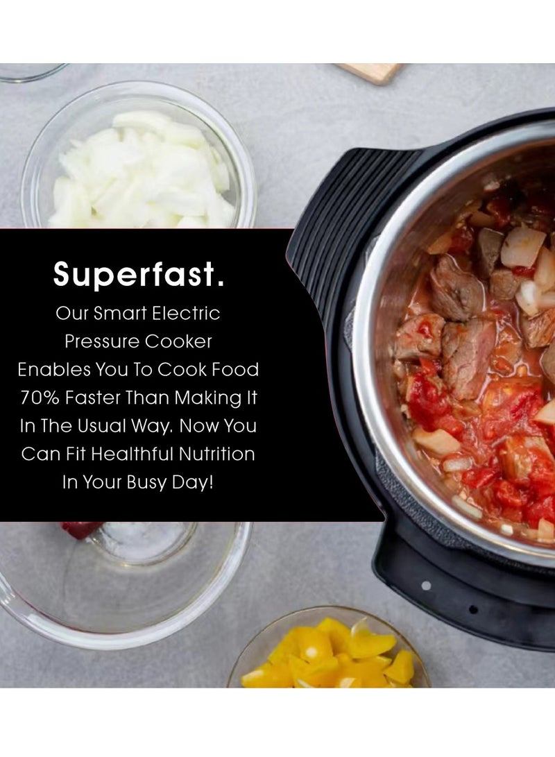 Stargold Electric Pressure Cooker Stainless Steel Body Touch Control Capacity 6 Litter - Image 4