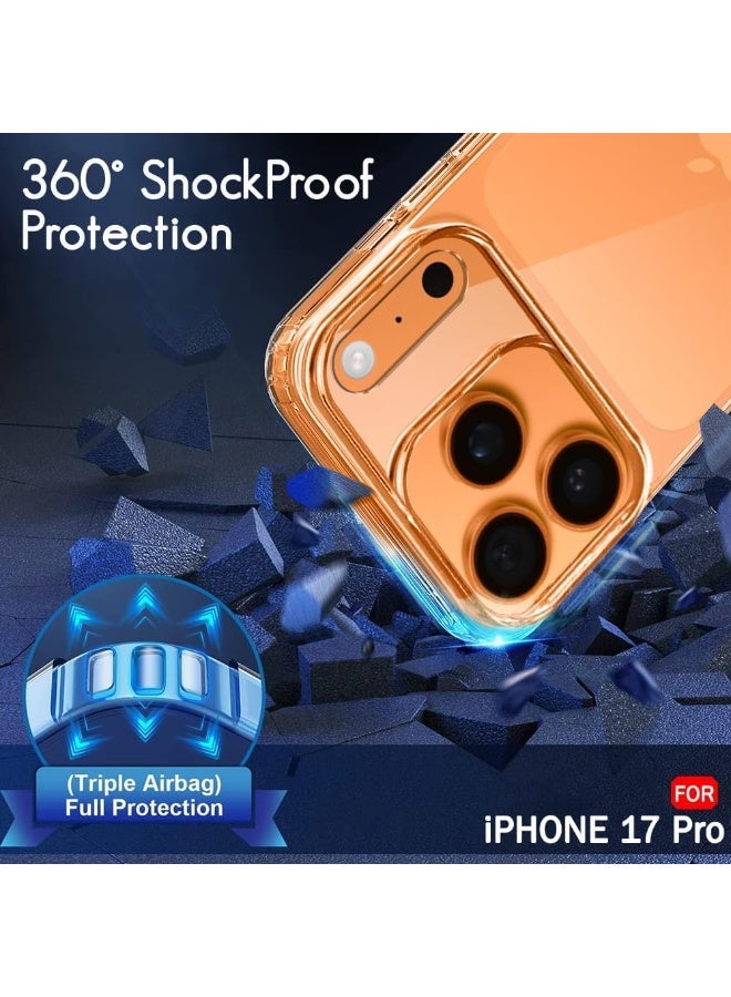 Houmt iPhone 17 Pro Case Shockproof Non-Yellowing Cover For iPhone 17 Pro Anti-Scratch Crystal Clear transparent Cover For iPhone 17 Pro 6.3-inch - Image 4
