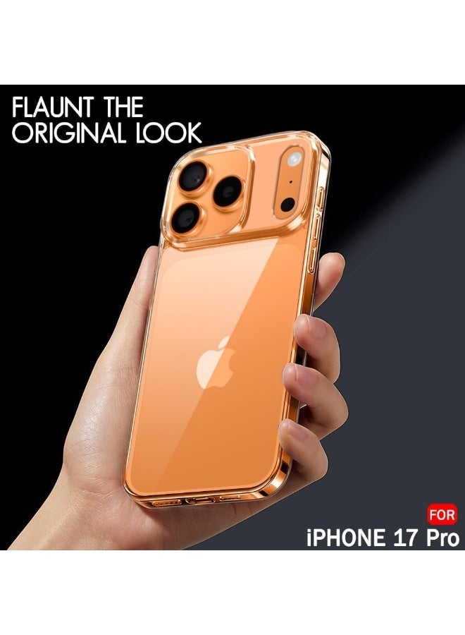 Houmt iPhone 17 Pro Case Shockproof Non-Yellowing Cover For iPhone 17 Pro Anti-Scratch Crystal Clear transparent Cover For iPhone 17 Pro 6.3-inch - Image 3
