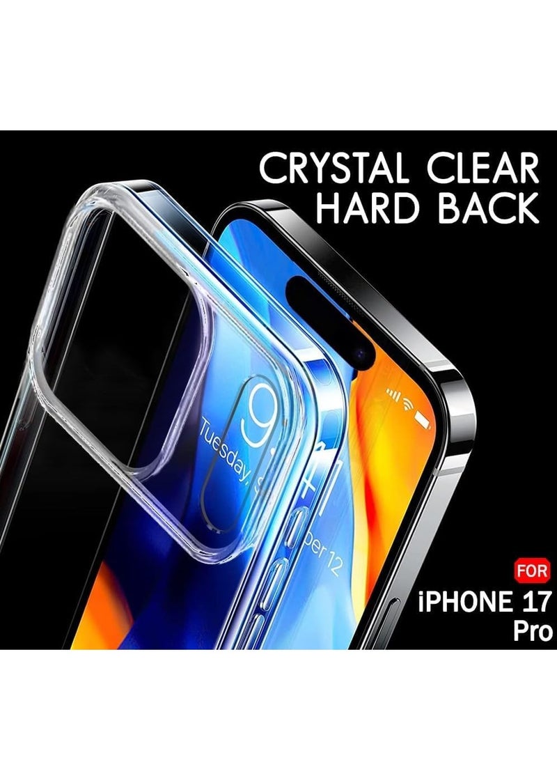 Houmt iPhone 17 Pro Case Shockproof Non-Yellowing Cover For iPhone 17 Pro Anti-Scratch Crystal Clear transparent Cover For iPhone 17 Pro 6.3-inch - Image 5