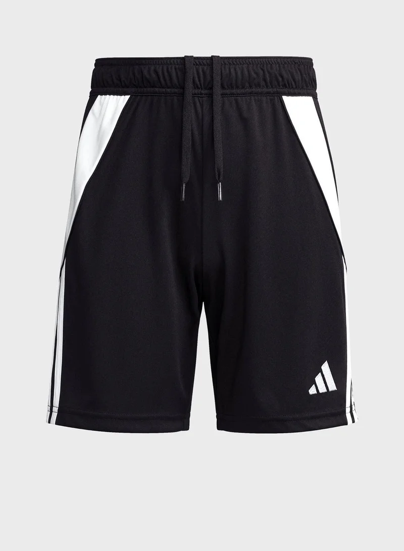 adidas شورت كرة قدم تيرو 24 للأطفال - أسود