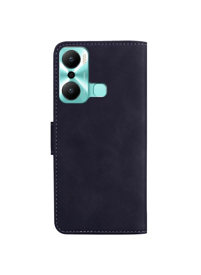 S-TOP Case For Infinix Hot 20 Play Skin Feel Pure Color Flip Leather Phone Case - Image 3