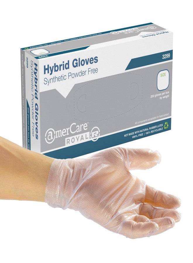 AmerCare C2 Gen 1.0 Hybrid Powder Free Gloves, Medium, Case of 1000 - Image 1