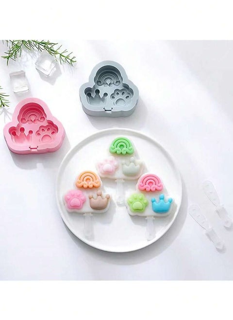 Silicone Ice Cream Molds, Ice Cream Mold, Popsicle Molds, Reusable Popsicle Maker with Sticks, Ice Cream Molds for Making Ice Cream, Easy Release Ice Cream Maker.