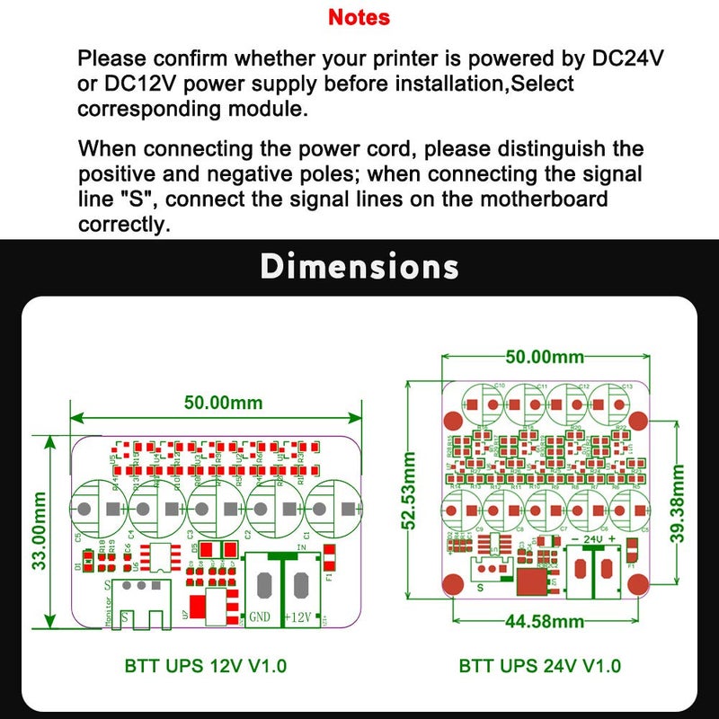 BIGTREETECH UPS 24V V1.0 Resume Printing While Power Off Module Sensor for SKR V1.4 Turbo/SKR Mini E3 V3.0/Octopus V1.1/Manta M4P/M5P/M8P, Ender-3 CR-10 3D Printer Parts - Image 5