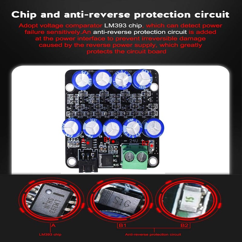 BIGTREETECH UPS 24V V1.0 Resume Printing While Power Off Module Sensor for SKR V1.4 Turbo/SKR Mini E3 V3.0/Octopus V1.1/Manta M4P/M5P/M8P, Ender-3 CR-10 3D Printer Parts - Image 3