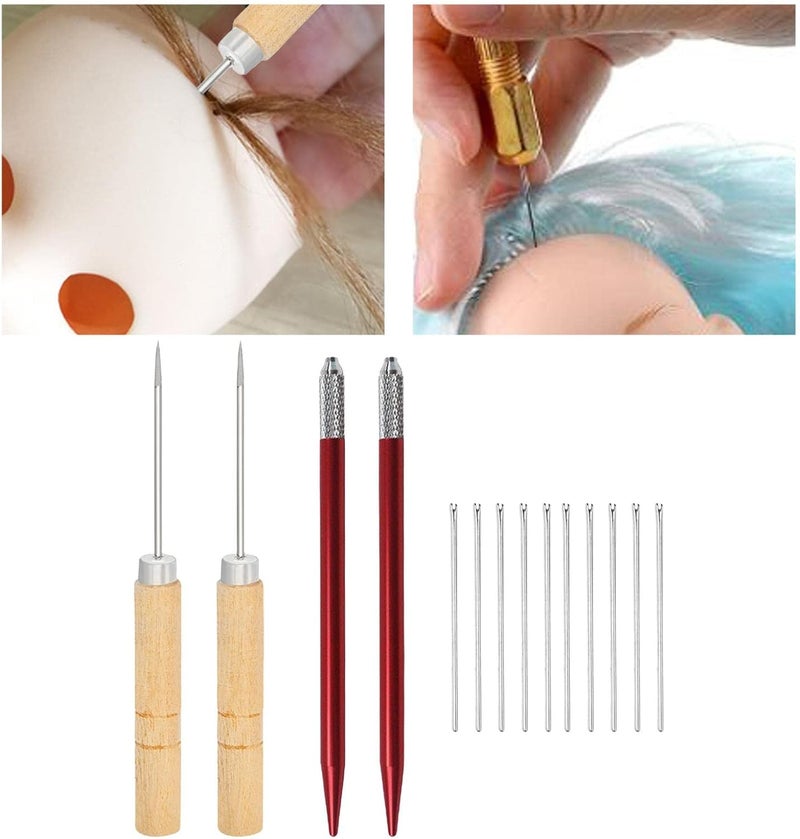 klarako Doll Tools Reborn Hair Rooting Tool Doll Making Kit, 10x0.6mm Needles - Image 2