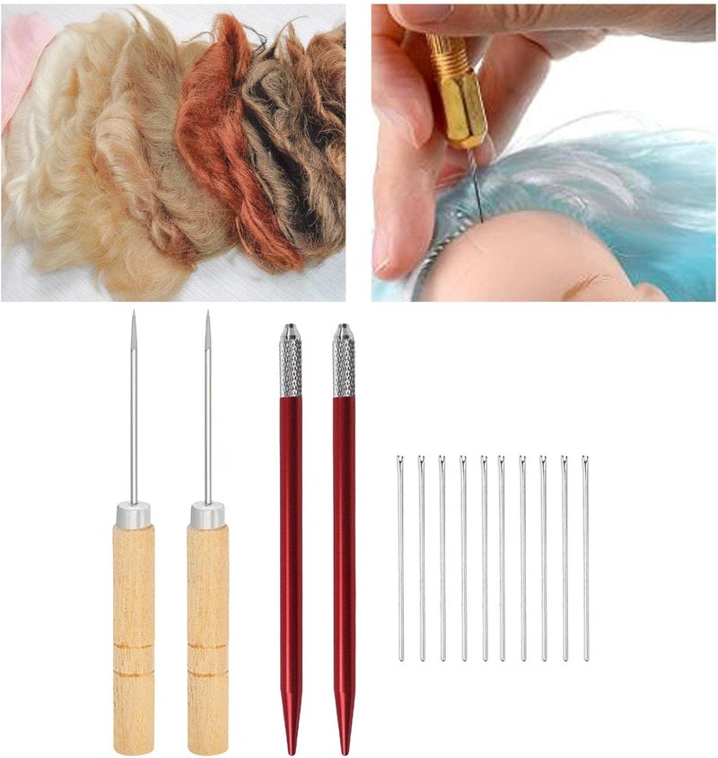 klarako Doll Tools Reborn Hair Rooting Tool Doll Making Kit, 10x0.6mm Needles - Image 5