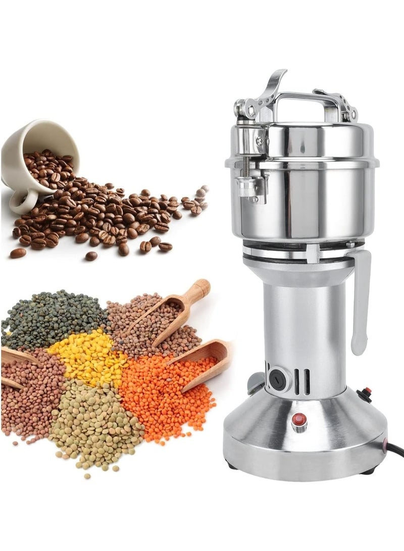 Silver Crest Commercial Powder Grinder 350G High Speed Electric Grinding Machine Multi Purpose Stainless Steel Blender for Spices Herbs Coffee Rice Pepper Seeds and Dry Ingredients Kitchen Use - Image 1