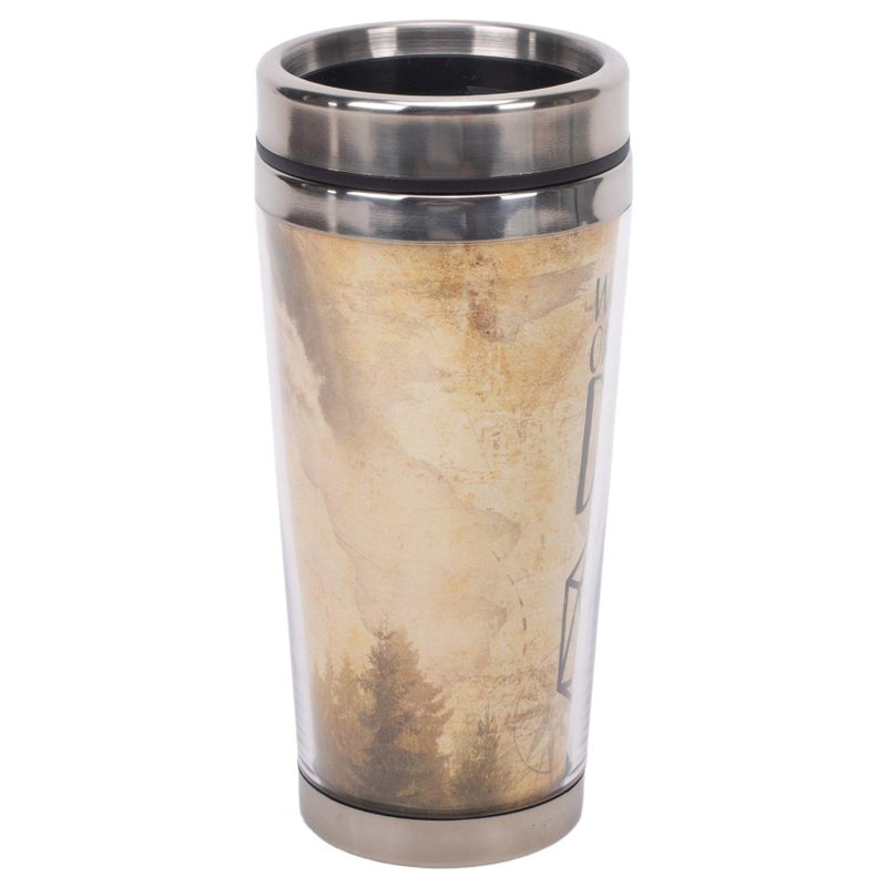 Elanze Designs World's Okayest DM Grey 16 ounce Stainless Steel Travel Tumbler Mug with Lid - Image 2