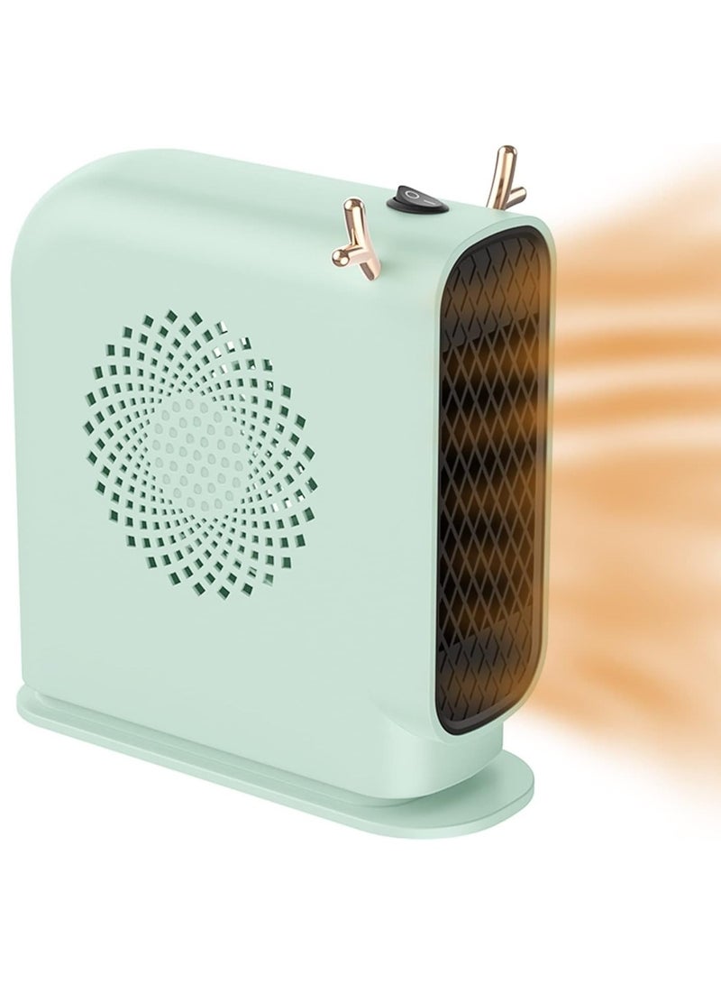 DubaiGallery 500W Ceramic Heater, Portable Electric Heater Fan Heaters for Home, Low Energy Fan Heater with 2 Heat Setting, Silent & Overheat Protection Electric Room Heater Bedroom Living Room Office  - Image 1