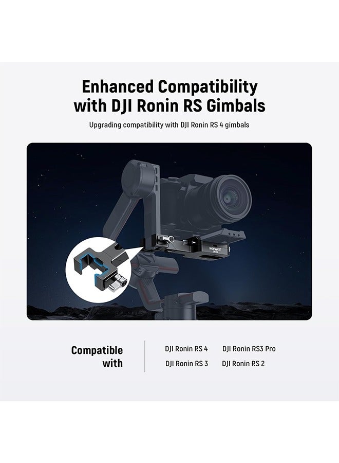 Neewer NEEWER RS4 RS3 Vertical Camera Mount Compatible with DJI Ronin RS 4 3 2 Pro Gimbal Stabilizer, 1s Quick Vertical to Horizontal Switch Anti Drop 180° Rotating Base for YouTube TikTok Vlog Video, CA108  - Image 2