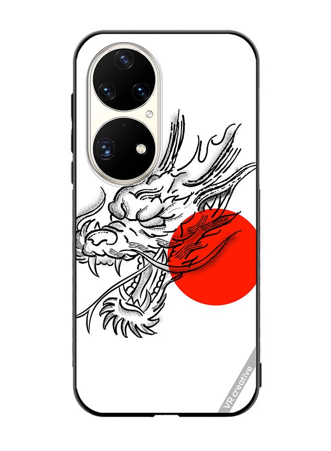 VR CREATIVE Protective Case Cover For Huawei P50 Pro Red Dragon Design Multicolour - Image 1