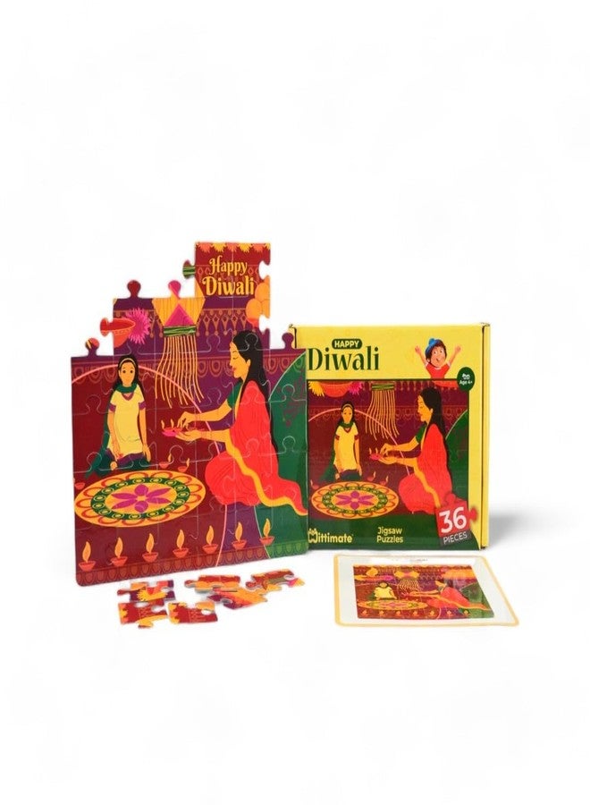 Mittimate Diwali Festival Jigsaw Puzzle Game for Kids Age 4 to 6 Old I 36 Pieces Puzzle Toy I Birthday Gift for Children - Image 1